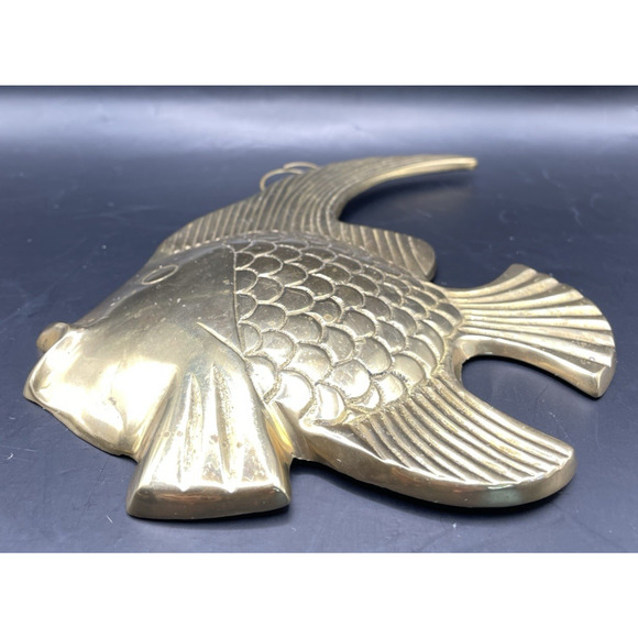 Vintage Nautical Wall Decor - Set of 4 Brass Fish -Made in India - Picture 12 of 16
